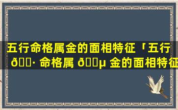 五行命格属金的面相特征「五行 🌷 命格属 🌵 金的面相特征是什么」